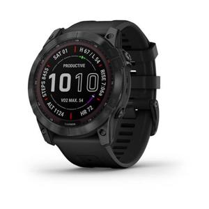 Garmin Fenix 7X Sapphire Solar 51Mm Black DLC Titanium with Black Band Smartwatch