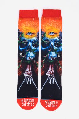 Mens Anthem Shawn Barber Sock Red Combo Mens Anthem Shawn Barber Sock Red Combo