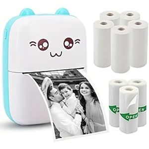 Mini Pocket Printer Portable Thermal Printer For Android Or IOS APPInkless Printer Gift For Kids Friends Used In Home Office Study Work List Printing Lightinthebox