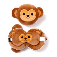 Puckator Monkey Travel Pillow & Eye Mask