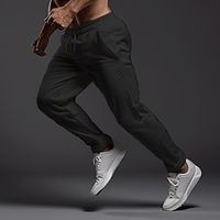 Men's Trousers Track Pants Jogger Pants Outdoor Daily Breathable Quick Dry Soft Comfortable Plain Full Length Fashion Casual Activewear Black Stretchy Lightinthebox - thumbnail