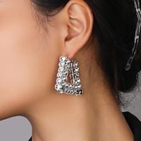 Women's Hoop Earrings Geometrical Precious Statement Imitation Diamond Earrings Jewelry Silver / Gold For Wedding Party Daily 1 Pair Lightinthebox