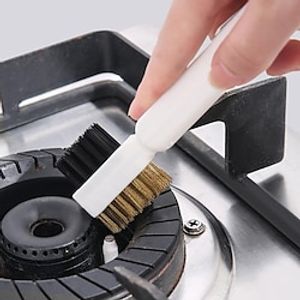 1pc Kitchen Gas Range Cleaning Brush, Multi-purpose Kitchen Cleaning Scrub Brush, Deep Gas Stove Brass Wire Brushes miniinthebox