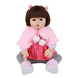 FeelWind 18 inch Reborn Doll Baby  Toddler Toy Reborn Toddler Doll Baby Girl Gift Cute Lovely Parent-Child Interaction Tipped and Sealed Nails Full Body Silicone LV027 with Clothes and Accessories miniinthebox