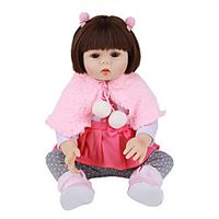 FeelWind 18 inch Reborn Doll Baby  Toddler Toy Reborn Toddler Doll Baby Girl Gift Cute Lovely Parent-Child Interaction Tipped and Sealed Nails Full Body Silicone LV027 with Clothes and Accessories miniinthebox - thumbnail