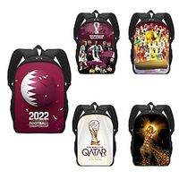 2022 New Qatar World Cup Schoolbag For Primary School Students Polyester Creative Comfortable Backpack Children's Computer Bag miniinthebox - thumbnail