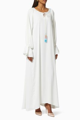 Embroidered Kaftan with Tassels Embroidered Kaftan with Tassels