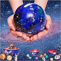 Wooden Solar System Cosmos Learning Game Toys, 8 Planets Sun and Moon Astronaut and Rocket Model, Wooden Solar System Nesting Toy Lightinthebox - thumbnail