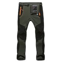 Men's Cargo Pants Fleece Pants Softshell Pants Hiking Pants Pocket Color Block Comfort Breathable Outdoor Daily Going out Fashion Casual Black Army Green Lightinthebox - thumbnail