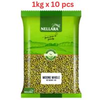 Nellara Moong Whole 1Kg (Pack of 10)