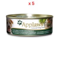 Applaws Dog Chicken With Beef 156G (Pack Of 5)