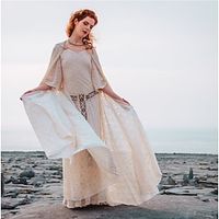 Retro Vintage Medieval Renaissance 17th Century Dress Cloak Masquerade Viking Outlander Women's Masquerade Party / Evening Dress Lightinthebox