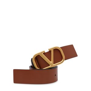 VLogo leather belt