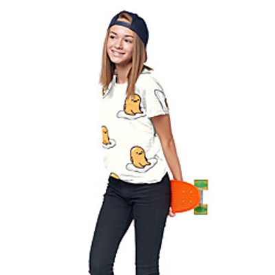 Kids Girls' T shirt Tee Short Sleeve 3D Print Cartoon Unisex Print White Children Tops Summer Active Daily Wear Regular Fit 3-12 Years miniinthebox