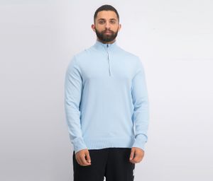 Mens 1/4-Zip Sweater  Cerulean