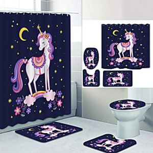 Bathroom Shower Curtain  Mat Set Modern Polyester New Design miniinthebox