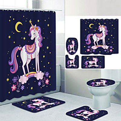 Bathroom Shower Curtain  Mat Set Modern Polyester New Design miniinthebox