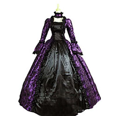 A-Line Elegant Vintage Halloween Quinceanera Dress Square Neck Long Sleeve Floor Length Spandex with Lace Insert Pattern Print 2021 Lightinthebox A-Line Elegant Vintage Halloween Quinceanera Dress Square Neck Long Sleeve Floor Length Spandex with Lace Insert Pattern Print 2021 Lightinthebox