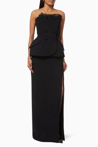 Corseted Bustier Dress in Crepe