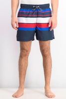 Mens Stripe Swim Trunks  Navy Combo - thumbnail