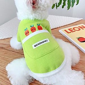 Dog Cat Sweatshirt Elegant Adorable Cute Dailywear Casual  Daily Dog Clothes Puppy Clothes Dog Outfits Breathable Yellow Green Costume for Girl and Boy Dog Fabric XS S M L XL XXL Lightinthebox