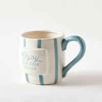 Boston Warehouse Text Embossed Earthware Mug - 470 ml