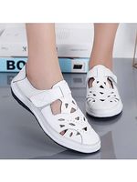 Fashion flat cutout sandals - thumbnail