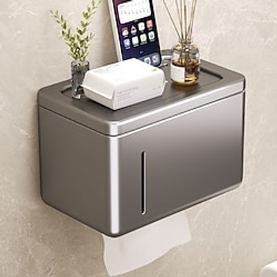 1PC Bathroom Tissue Storage Box  Toilet Paper Holder  Wall MountedTissue Dispenser Container  Bathroom Hanging Tissue Storage Rack Bathroom Accessories Lightinthebox
