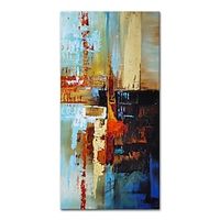 Oil Painting Hand Painted Vertical Abstract Landscape Contemporary Modern Rolled Canvas (No Frame) miniinthebox - thumbnail