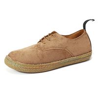 Large Size Suede Lace Up Casual Flat Shoes