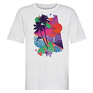 Men's Unisex Tee T shirt Hot Stamping Graphic Prints Tree Plus Size Print Short Sleeve Casual Tops Cotton Basic Fashion Designer Big and Tall White Lightinthebox