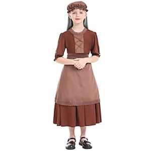 Old Lady Dress Prairie Costume Kid's Girls' Cosplay Carnival Performance Halloween Halloween Carnival Easy Halloween Costumes Lightinthebox