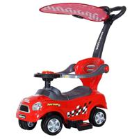 Mega Car Canopy With Handle Pusher Car - Red (UAE Delivery Only)