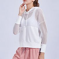 Women's Hoodie Pullover Mesh Pocket Solid Color Sport Athleisure Hoodie Top Long Sleeve Breathable Soft Comfortable Exercise  Fitness Running Everyday Use Casual Daily Outdoor Exercising Lightinthebox - thumbnail