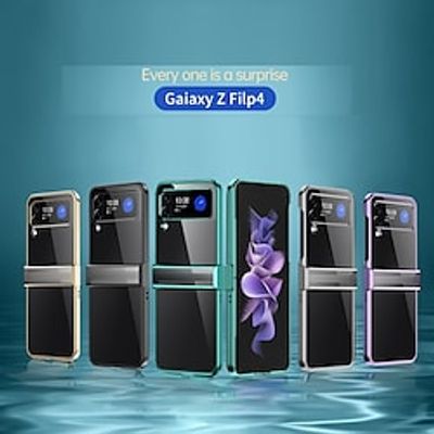 Phone Case For Samsung Galaxy Back Cover Z Flip 4 Z Flip 3 Bumper Frame Four Corners Drop Resistance Shockproof Transparent PC miniinthebox