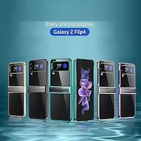 Phone Case For Samsung Galaxy Back Cover Z Flip 4 Z Flip 3 Bumper Frame Four Corners Drop Resistance Shockproof Transparent PC miniinthebox - thumbnail