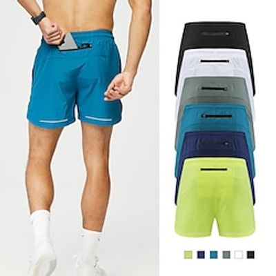 Men's Athletic Shorts Running Shorts Gym Shorts Sports Going out Weekend Breathable Quick Dry Running Casual Elastic Waist with Phone Pocket Plain Knee Length Gymnatics Activewear Black White Lightinthebox Men's Athletic Shorts Running Shorts Gym Shorts Sports Going out Weekend Breathable Quick Dry Running Casual Elastic Waist with Phone Pocket Plain Knee Length Gymnatics Activewear Black White Lightinthebox