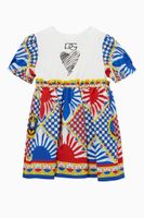 Carretto-print Dress in Poplin & Jersey - thumbnail