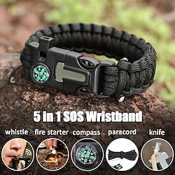 5-in-1 Bracelet with Compass Survival Bracelet for Outdoor Mountaineering, Camping, and Emergency Rescue Lightinthebox