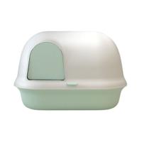 Pakeway Shell Flip-Top Open Cat Litter Box Green - 59.4X46.4X39.5 Cm