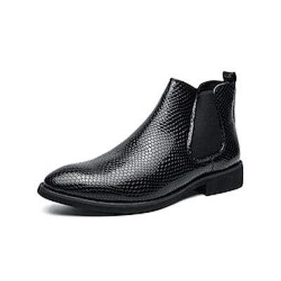 Men's Boots Chelsea Boots Dress Shoes Casual British Daily PU Comfortable Slip Resistant Booties  Ankle Boots Loafer Black Fall Winter Lightinthebox