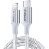 UGreen USB-C to Lightning MFI Cable Nylon Braided 3A PD Fast Charging 2M - Silver