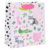 Glick Paper Salad Baby Animals Pink Medium Gift Bag (10 x 20 x 22.5 cm)