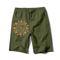 Men's Shorts Summer Shorts Casual Shorts Pocket Drawstring Elastic Waist Graphic Sun Breathable Soft Short Casual Daily Holiday Streetwear Designer Black Army Green Micro-elastic Lightinthebox