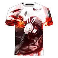 Inspired by Tokyo Ghoul Cosplay Cosplay Costume T-shirt Polyester / Cotton Blend Print 3D T-shirt For Women's / Men's miniinthebox - thumbnail