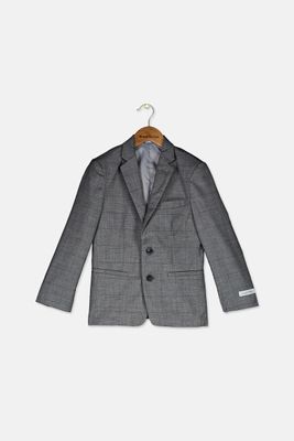 Big Boys Stretch Gray Windowpane Sharkskin Suit Jacket Grey Big Boys Stretch Gray Windowpane Sharkskin Suit Jacket Grey