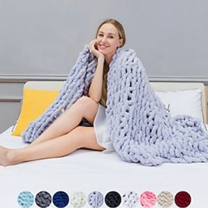 Blankets  Throws, Solid Colored Polyester Soft Blankets Lightinthebox