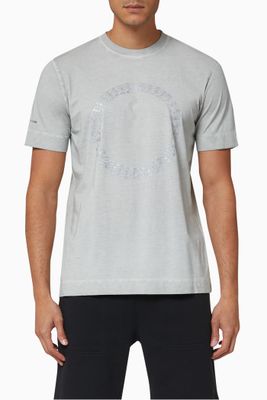 Cube Chain Print Cotton T-Shirt