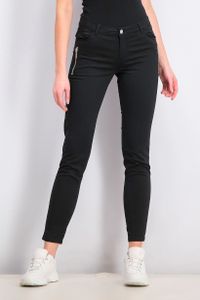 Womens Zippered Pocket Pants  Black