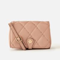 Sasha Quilted Crossbody Bag with Detachable Strap and Button Closure